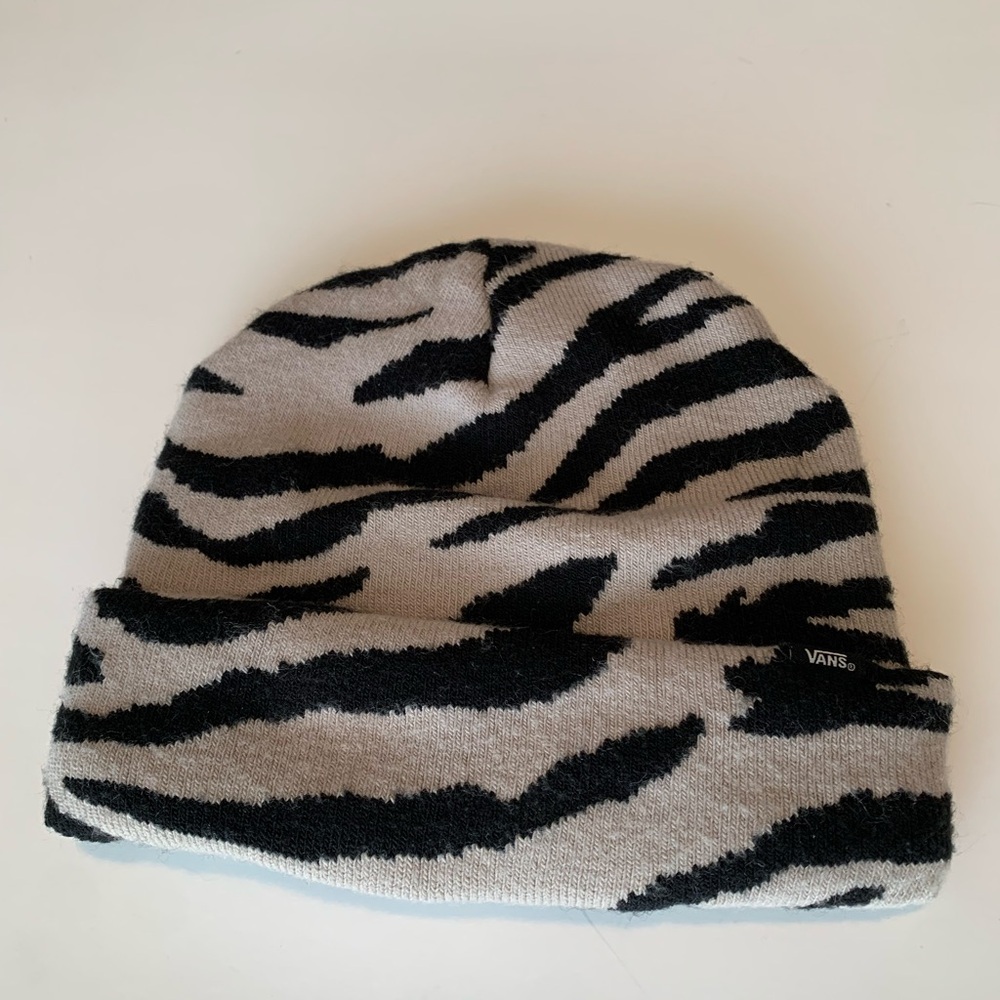 Vans Black and White Zebra Beanie